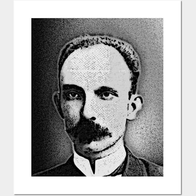 José Martí Black And White Portrait | Jose Marti Artwork Wall Art by JustLit